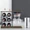 NEX™ 16.5" Dark Brown Countertop Wine Bottle & Glass Rack